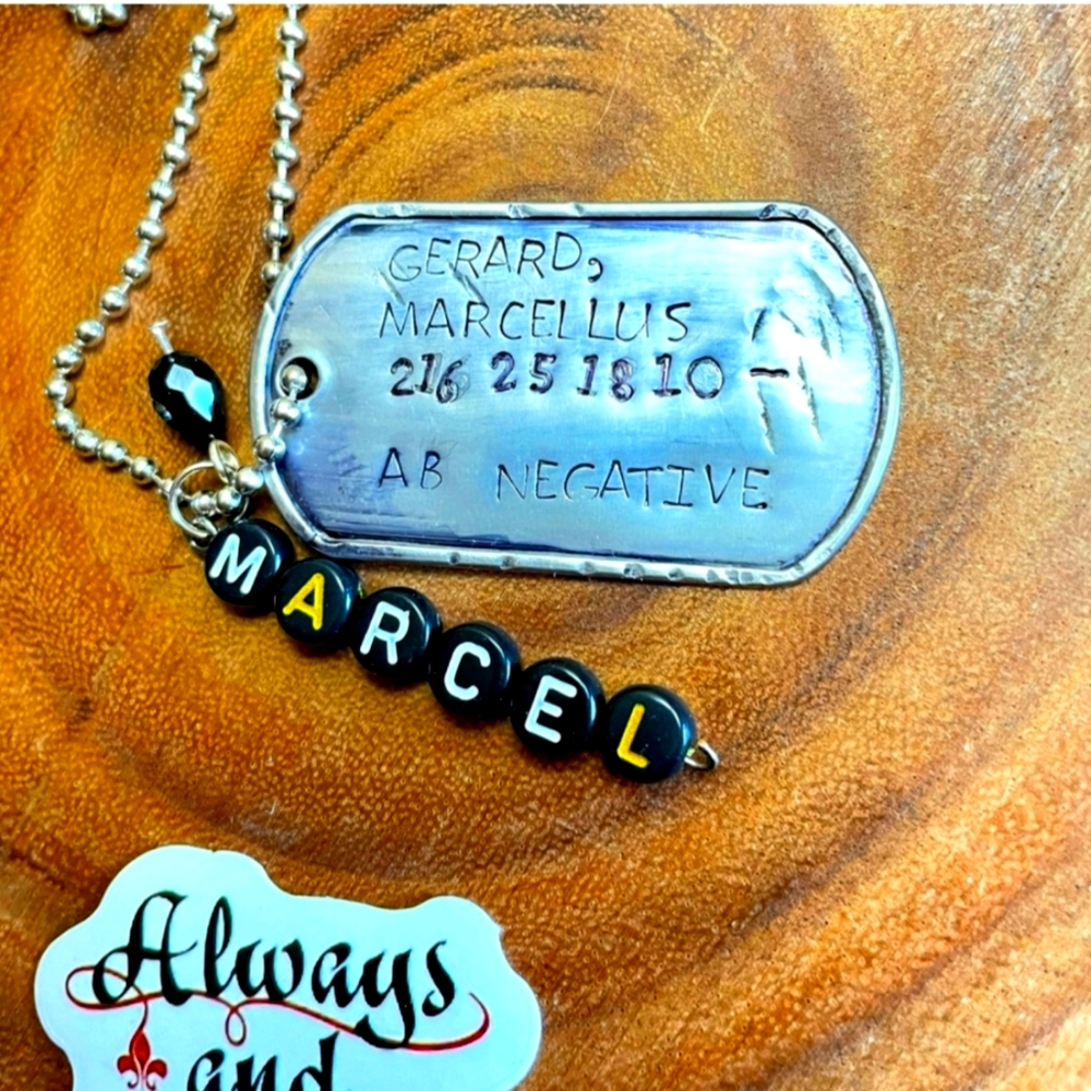 NEW Marcel TVD+ inspired custom PBA military dog tag 30-in keychain necklace